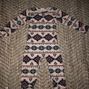 Toddler 2T Long sleeve Aztec  jumpsuit